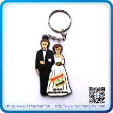 Custom Full Color Rubber Logo with Keychain for Wedding